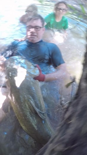 Catfish Grabbing with Bradley Beesley. Okie Noodling style! #fishing #fishinglife #instagram #oklahoma #noodling #catfish #fish #viral #trending #outdoors #outdoorslife #hunting #search | Nathan Wayne Williams
