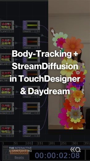 The Interactive & Immersive HQ on Instagram: "Get StreamDiffusion running in TouchDesigner quickly, and even make it interactive with body-tracking. Introducing: Daydream by Livepeer! The world’s first hosted StreamDiffusion platform. In this tutorial, Andrew (@as.ws__) shows you how to set up skeleton tracking with MediaPipe and feed that data into StreamDiffusion, all while exploring Livepeer’s Daydream as both an intuitive content creation tool and a cloud-hosted platform built with TouchDesi