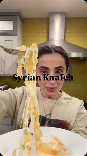 Sarab | Sara-B on Instagram‎: "Let’s make my easy Syrian Knafeh recipe. It’s easy and quick. Knafeh: - Kanafeh dough 500g - Mascarpone cheese 350g - Fresh mozzarella cheese 16 oz - Butter 1 1/2 cups - Orange blossom water 1.5 tbls Simple Syrup: - Sugar 1 cup - Water 1/2 cup - Lemon juice and Orange blossom water Happy to answer any questions 🤍 45 minutes/400 oven. هي وصفة الكنافة السورية اللي بعملها أنا. سهلة و سريعة 🤍 #knafeh #sweet #middleeasterncuisine #syrianfood"‎
