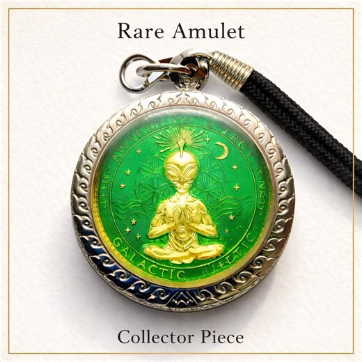 Handmade Alien Coin, UFO Galaxy Amulet, Extraterrestrial Spiritual Jewelry, Unique Starseed Soul Awakening Gift - Etsy