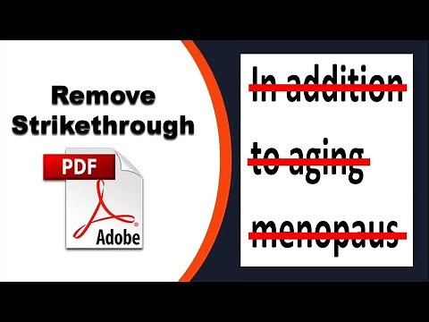 How to remove red strikethrough in pdf using Adobe Acrobat Pro DC