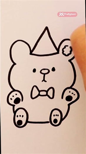 KAWAII BEAR Step by step Drawing #drawing #shorts