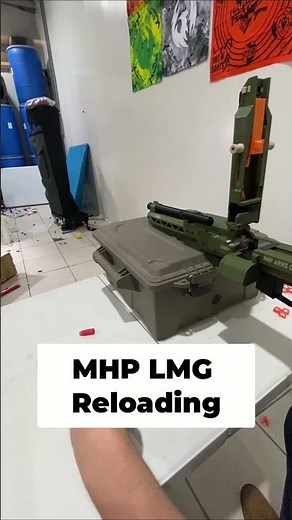 BELT FED NERF RELOAD | The MHP LMG #nerf #lmg #flf #mhp #beltfed