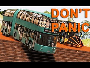 BeamNG - Epic NEW Bendy Bus with Moon Gravity - Stairway to HELL #5