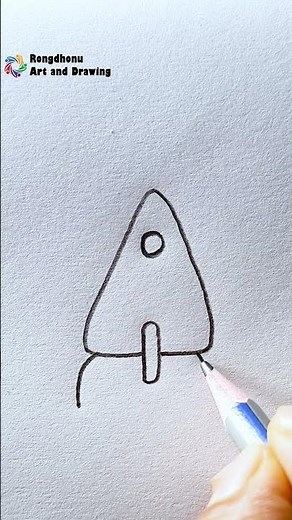 Simple Rocket Drawing for Kids | Easy Step-by-Step Space Art
