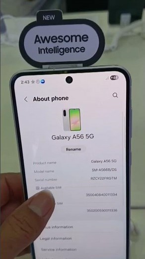 Galaxy A56 5G How To Check IMEI Number #galaxya56