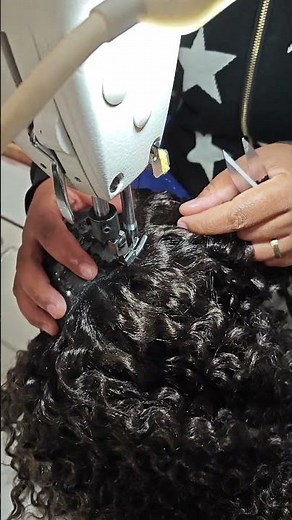 how to make a wig with sewing machine. #hairstyle #wigs #hair #sewing