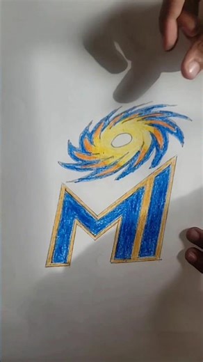 Mumbai indians logo drawing easy