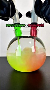 Color Lost All Depth 🤡👀 Neon Green vs Rose Gold Mix #experiment #satisfying #colors #artvideo