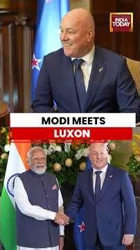 Watch: Modi-Luxon Meeting Marks Historic Chapter In India-New Zealand Relations } #newzealand #modi