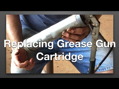 Replacing a grease gun cartridge