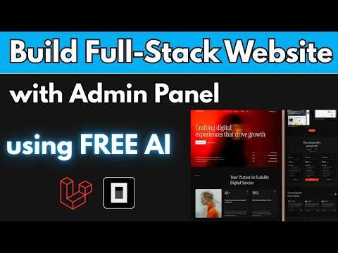 Build Full Satck Agency Website with Admin Panel using AI for FREE