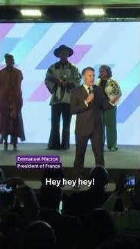 Macron calls for silence at Africa summit