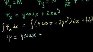 Équations exactes : Exemple 1