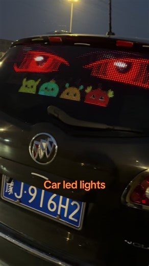 This car rear window display screen is incredibly cool and colorful, making your car look stylish.#car #careye #carlights