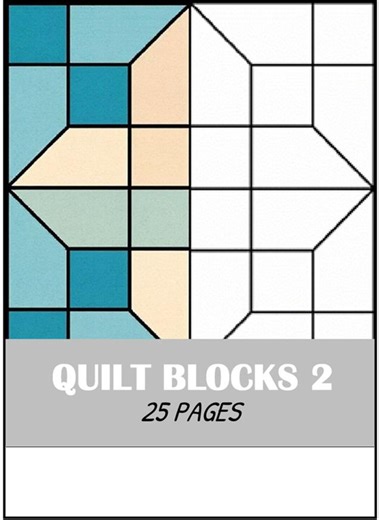 Quilt Pattern Coloring Book 2: 25 Bold Designs, Color a Quilt, Quilting Blocks (PDF Printable Download) - Etsy