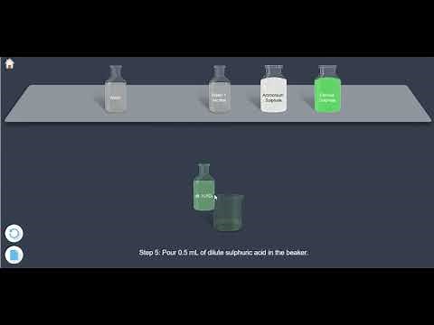 Preparation of double salts: ferrous ammonium sulphate.