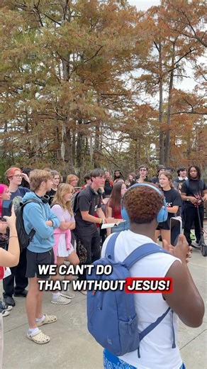 Street Preacher Engages College Students