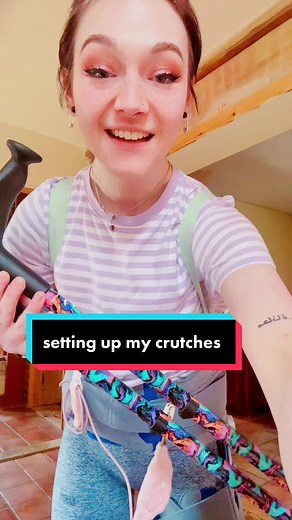setting up my crutches! @Cool Crutches & Walking Sticks #mobilityaid #eds #crutches #coolcrutches