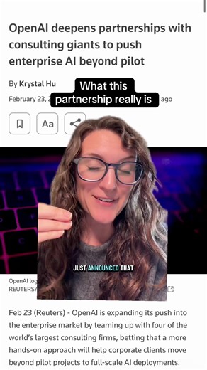 BCG, McKinsey, Accenture and Capgemini are here to make you self-sufficient using AI! All you have to do is buy the Frontier platform includes (likely proprietary) “context layer” designed to connect disparate data and applications- that will have an annual ARR that the consulting companies can use to replace their hourly billing rates. But honestly, I can’t blame them for seeing the writing on the wall and adapting their business style. Only time will tell if they’re truly focused on helping co