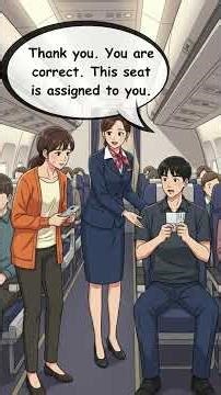 Airplane Seat Problem English Conversation | Travel English