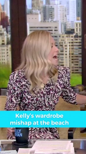 Kelly’s beach wardrobe mishap