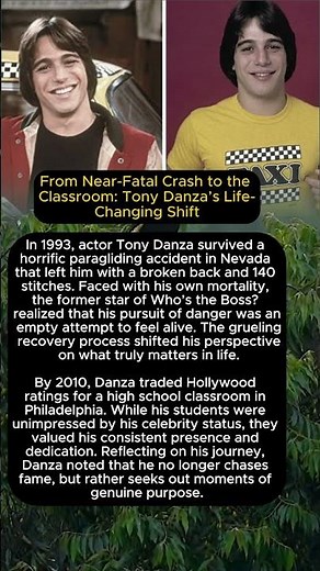 ❤️From Near-Fatal Crash to the Classroom: Tony Danza’s Life-Changing Shift