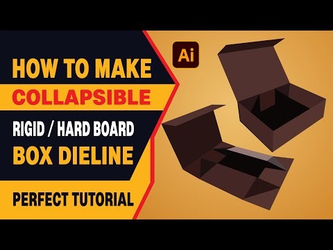 How to Make Collapsible / Foldable Rigid Box Dieline in Illustrator | Packaging Design Tutorial