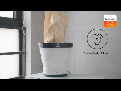Xiaomi Moyu Foldable Washing Machine 2021 丨UV Disinfection Sterilization - Banggood New Tech