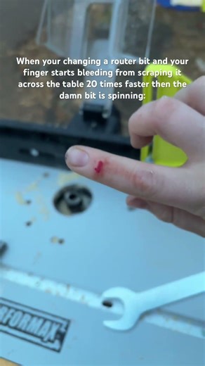 Every time I try changing my router bit #router #woodworking #relatable