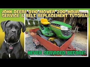 John Deere D110 Mower 200-Hour Service | Comprehensive Maintenance & Belt Replacement Tutorial