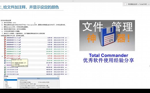 TC04_Total Commander 给文件加注释并设置不同颜色