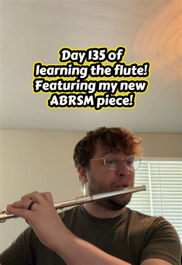 Day 135 of learning the flute! Featuring one of my new ABRSM pieces from book 2 ‘Raindrop’ Prelude by Chopin arr. David Blackwell! #flute #flutist #beginnerflute #flutejourney #flutetok