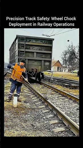 Precision Track Safety: Wheel Chock Deployment in Railway Operations.
