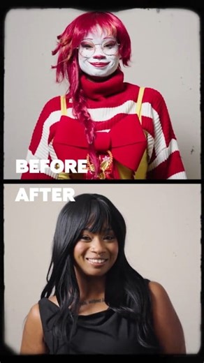 Part 4/4: From elf clown to soft glam - my sis actually prefers the clown look 😳 @jentheferalanimevixen_ #cosplay #makeover #transformed #softglam | Glow Morph