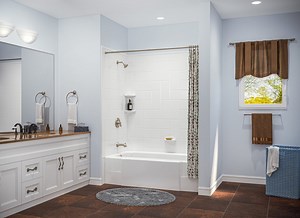 111 reactions | Bath troubles? Bath Fitter to the rescue! Say goodbye to outdated flooring and hard-to-clean grout. We’ll help you create a space that actually works for you.  | Bath Fitter | Facebook