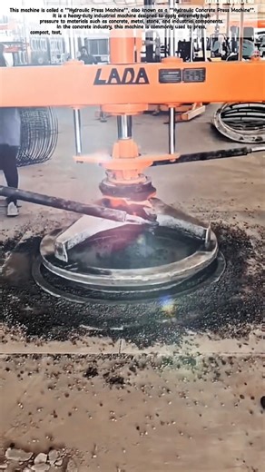 How a Hydraulic Press Machine Works in Concrete Industry! #shorts