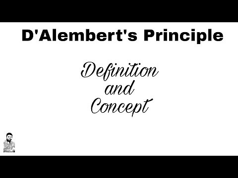 1. D'Alembert's Principle | Definition and Concept