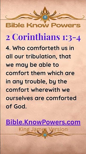 The God of All Comfort | 2 Corinthians 1:3-4 (KJV) — Scripture Read Aloud