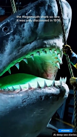 The Most Terrifying Sea Monsters:Liopleurodon & Megamouth Shark. #ocean #aiart #shorts