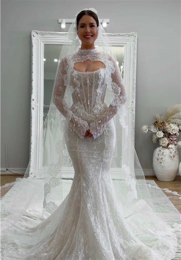 Stylish Wedding Dress Fitting: Francesca Gown