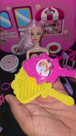 Satisfying With Barbie Doll Makeup Set Toys Asmr | Yellow ColouredHair Pin | Toys Collection Review