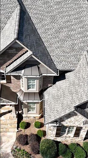 Gorgeous new roof using Timberline HDZ shingles in Weathered Wood! 😍