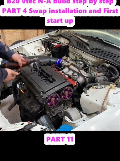 B20 vtec N-A build step by step PART 4 Swap installation and First start up (11)