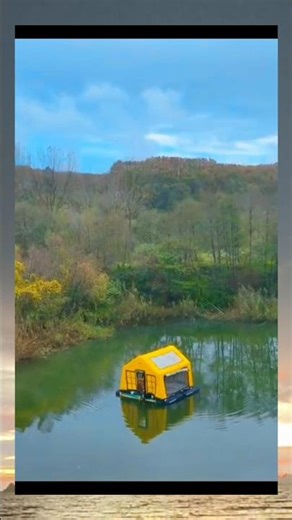 24 hours of camping on the water inflatable floating tent#camping #inflatabletent #campfire