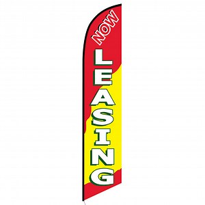Now Leasing Feather Flag | Outdoor Advertising Banner | FFN