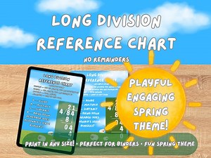 Long Division Reference Sheet | DMSB Anchor Chart Grades 3-4 | Spring Math Classroom Poster - Etsy Canada