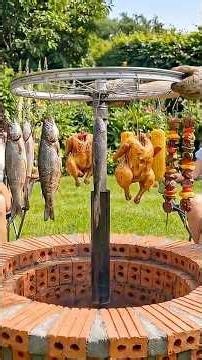 Cook Fish, Meat, Chicken all AT SAME TIME. The Aromas won't mix ! DIY Fire Pit Build