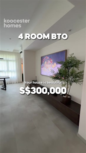 We toured this 4-room BTO lovingly prepared for their next chapter, with a baby on the way 🤍 R Interior brought this warm wabi-sabi home to life, designed to grow with their family. #koocester #koocesterhomes #hometour #bto #wabisabi #interiordesign #familyhome #firsthome #housetour