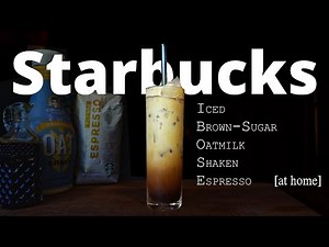 Starbucks Iced Brown Sugar Oat Milk Shaken Espresso || how to make at home with flair espresso press